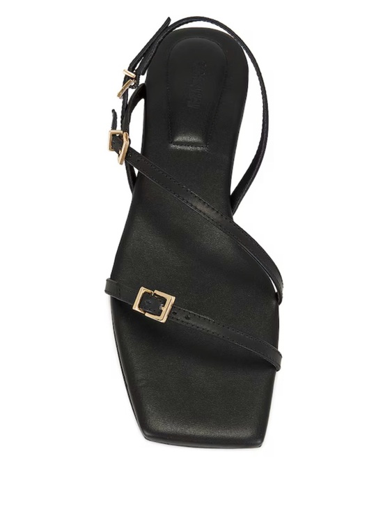 Simkhai Shoes - Simkhai 37 Carey Black Leather Slingback Sandals Strappy